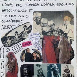 Tradução: a ginecologia ocidental moderna foi criada por homens e desenvolvida sobre os corpos de mulheres negras, escravizadas, indígenas, entre outros corpos considerados abjetos. Créditos: Isabel Prado.